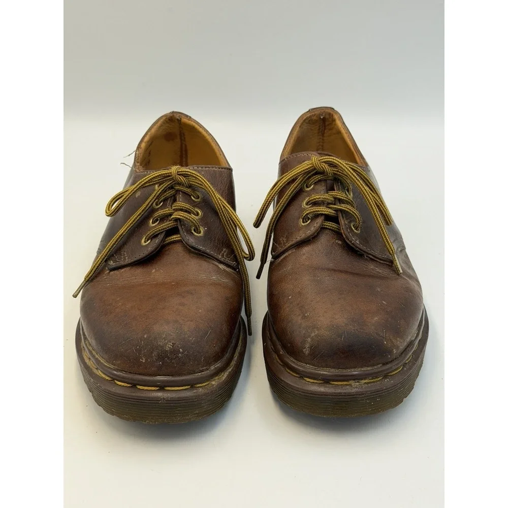 Vintage Dr Martens Made England 4 Eye Oxford Shoes Brown Leather UK 5